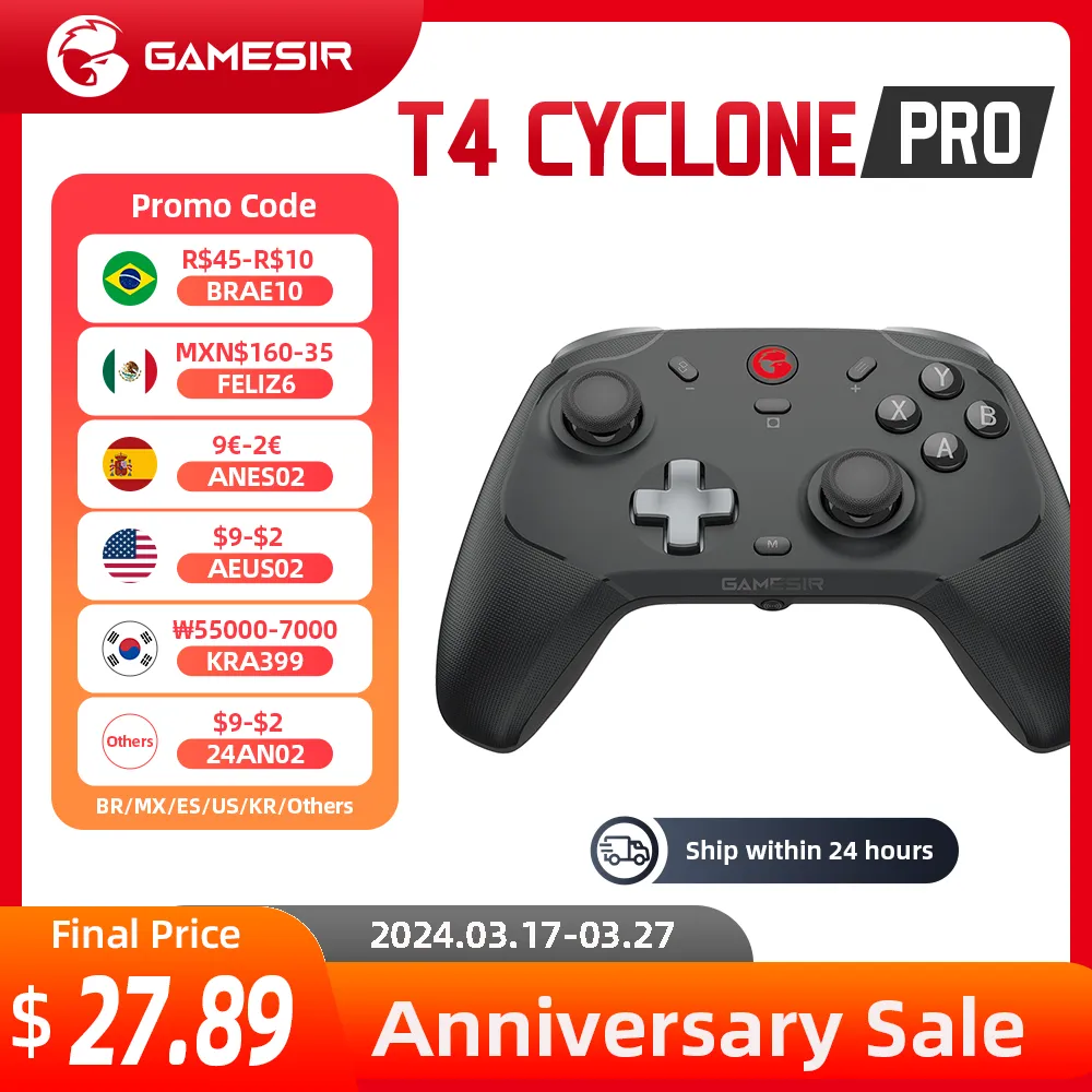 [Com Impostos] Controle Gamesir T4 Cyclone Pro
